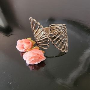 Angel Wing Wisper Cuff Hinged Bracelet